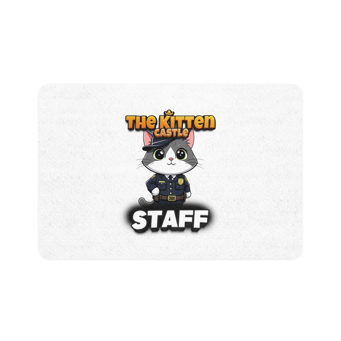 Kitten Castle Staff Pet Food Mat (12x18)